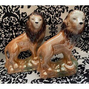 Vintage Lusterware Lions